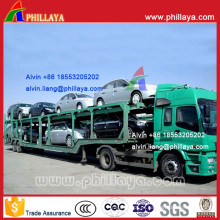 2-Axle-4-Wheel Skeleton Tipo Car Transport Semi Truck Trailer (8 carros)